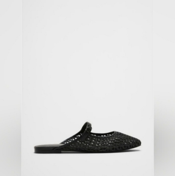 GAP Shoes - Banana Republic Ballet Mule Black Mesh Slides Mary Jane